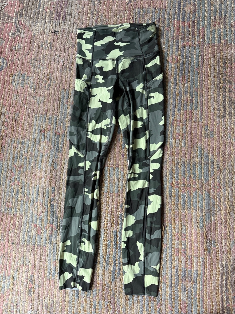 lululemon Women's Green Camouflage High-Rise Leggings